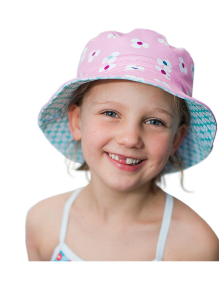 Beach Life Australia - Sandy Feet Australia - Bucket Hat Reversible Pink/Mint