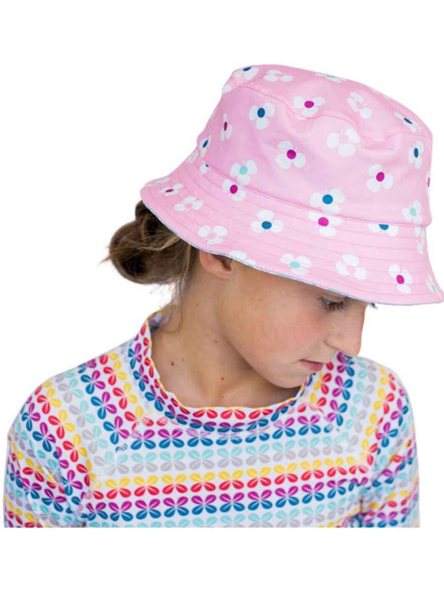 Beach Life Australia - Sandy Feet Australia - Bucket Hat Reversible Pink/Mint